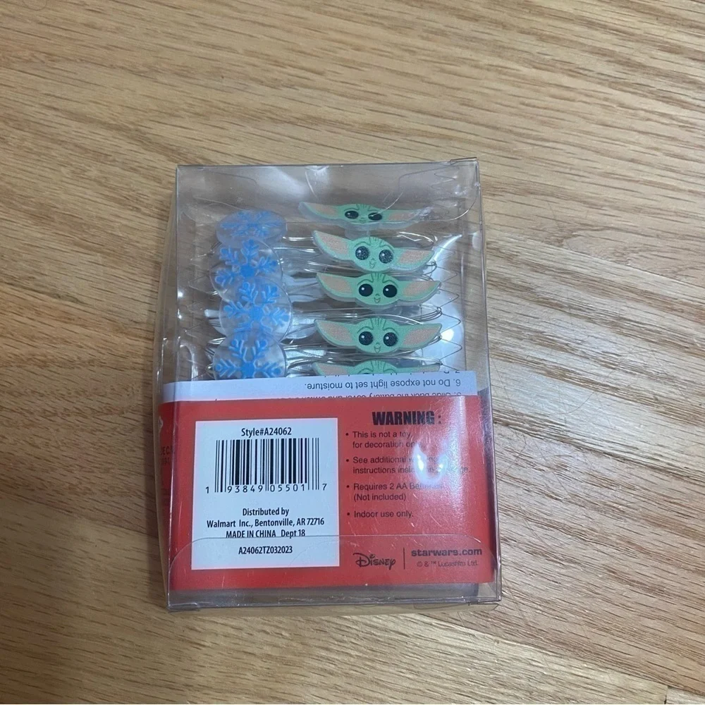Star Wars Mandalorian Mini String Lights NEW Baby Yoda Battery Operated Disney